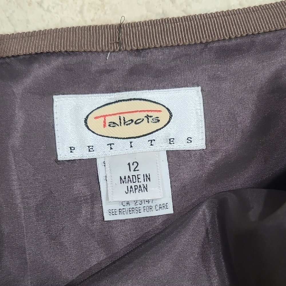 Talbots A-Line Skirt - Brown and Pink Plaid - Picture 4 of 7